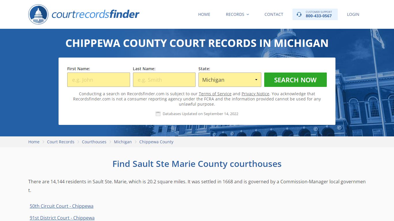 Chippewa County, MI Court Records - Find Chippewa Courthouses